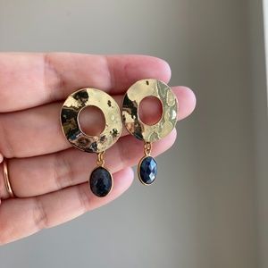 Gold & Sapphire Statement Earrings